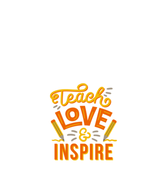 Teach Love Inspire pentru profesori model alb pe tricou