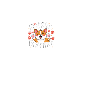Just Stay Paw-sitive Negru model negru pe tricou