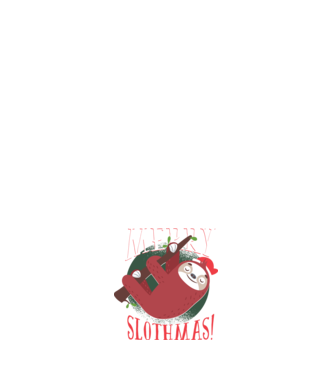 Merry Slothmas Crăciun cu Leneș model negru pe tricou