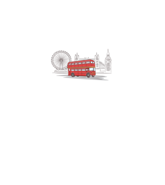 London Bus model alb pe tricou
