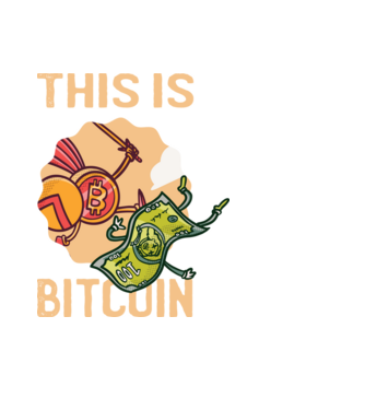 This is Bitcoin model negru pe tricou