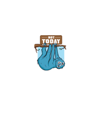 Not today Leneș model alb/roșu pe tricou