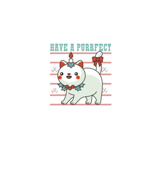 Have a Purrfect Christmas model negru pe tricou