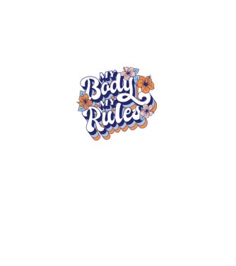 My Body My Rules model alb pe tricou