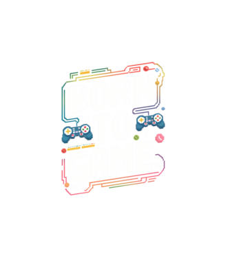 Born to Game Pixel Negru model alb pe tricou