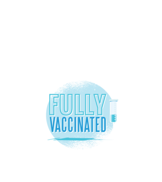 Complet vaccinat model albastru închis pe tricou