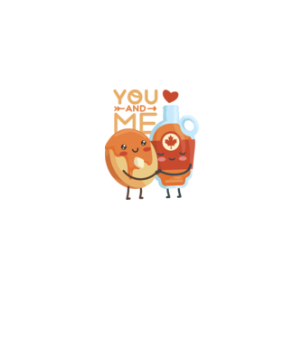 'You and Me tricou cuplu pentru Valentine''s Day' model albastru jeanși pe tricou