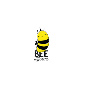 Bee different tricou albinuță model alb pe tricou