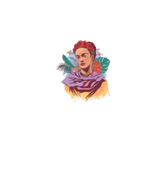 Portret Frida Kahlo model alb pe tricou