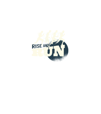 Rise and Run - Tricou pentru alergători model albastru deschis pe tricou