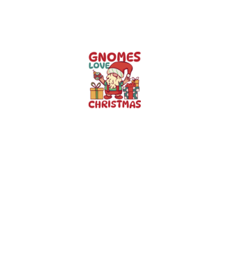 Gnomes LOVE Christmas model alb pe tricou
