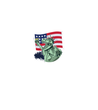 Ziua Independenței americane 4 iulie T-rex model alb pe tricou