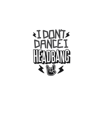 Nu dansez, fac Headbang model gri pe tricou