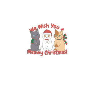 We wish You a Meowy Christmas model turcoaz pe tricou