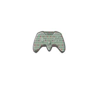 Controler Gamer Crăciun model alb pe tricou