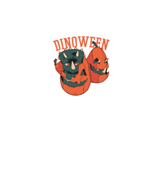 Dinoween model negru pe tricou