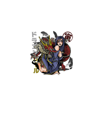 Dragon sexy Anime model negru pe tricou