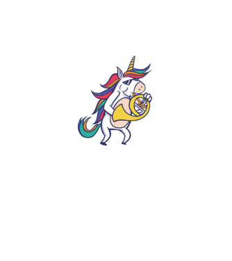 Unicorn Corn model albastru regal pe tricou