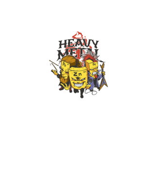 Elemente Heavy Metal model negru pe tricou