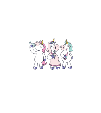 Unicorn Mireasă Petrecerea burlăcițelor model alb pe tricou