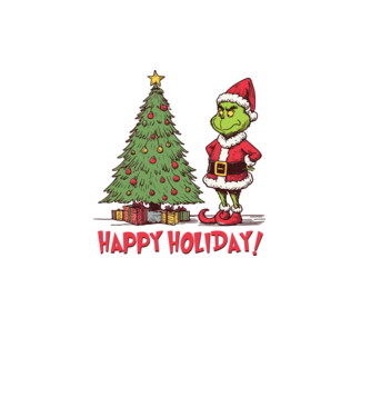 Happy Holiday Grinch model verde pe tricou