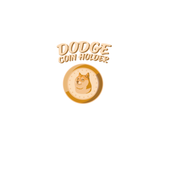 Doge Coin Holder model negru pe tricou