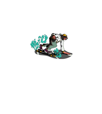 Longboard model gri pe tricou