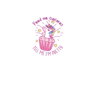 Unicorn Muffin model alb pe tricou