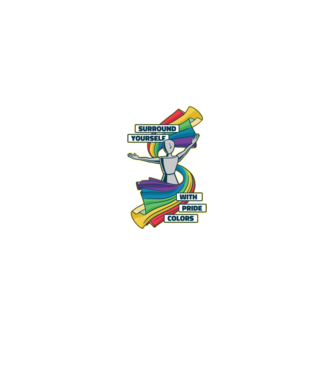Pride cu curcubeu model negru pe tricou