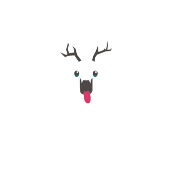 Funny Deer model gri pe tricou