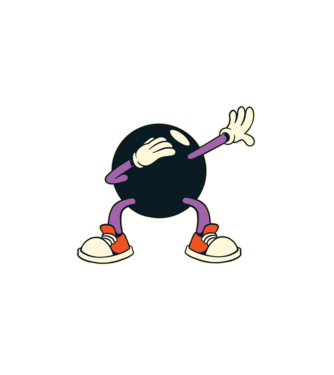 Bowling DAB model alb pe tricou