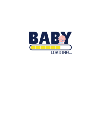 Baby is loading - tricou amuzant pentru mămici model alb pe tricou