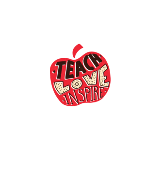 Teach Love Inspire pentru profesori model alb pe tricou