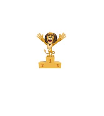 lion champion model alb pe tricou