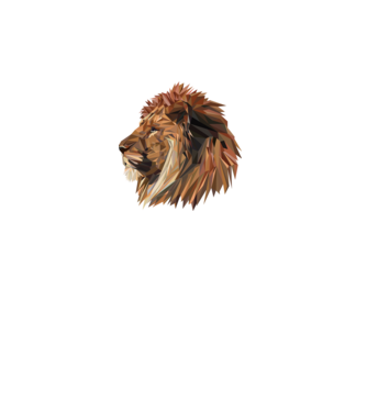 lion polygon model roz pe tricou