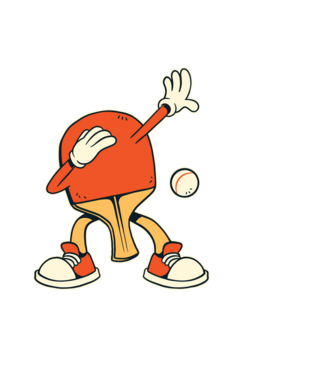 Ping Pong DAB model albastru închis pe tricou