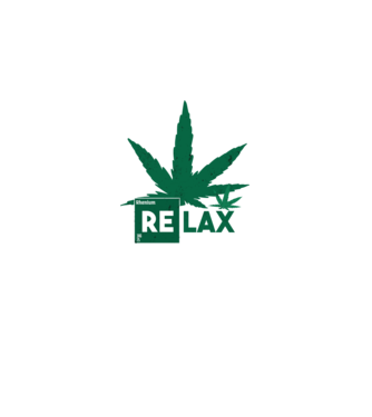 Relax Cannabis model negru pe tricou