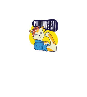 Pisică Pursist model gri pe tricou
