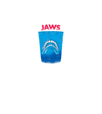 Jaws dinți tricou parodie model negru pe tricou