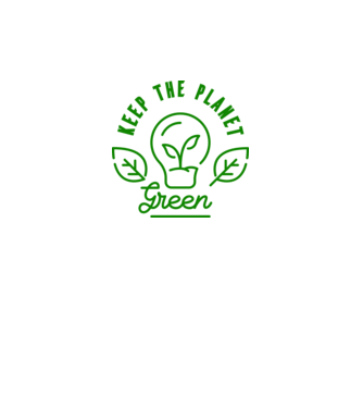 Keep The Planet Green - Ziua Pământului model alb pe tricou