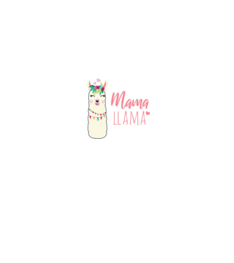 Mama Llama model negru pe tricou