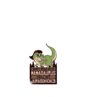 Mamasaurus tricou cu dinozaur model nisipiu pe tricou