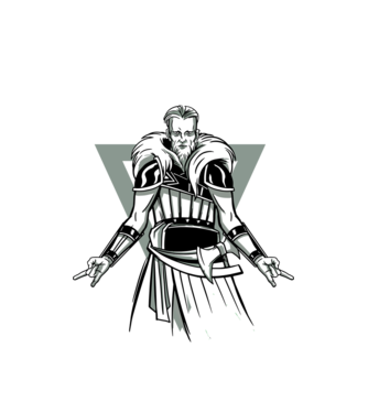 Războinic Viking model alb pe tricou
