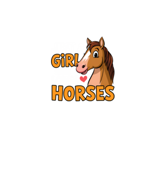 Just a girl who loves horses Negru model negru pe tricou