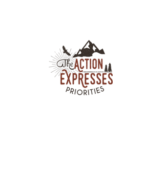 The action expresses priorities model alb pe tricou