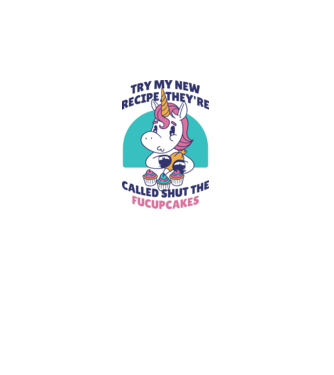 Unicorn Rețetă model alb pe tricou