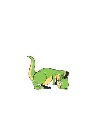 T-rex Push-up model albastru închis pe tricou