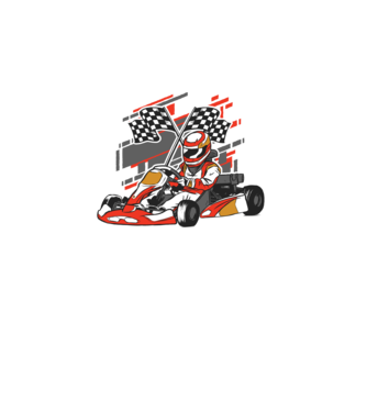 Gokart model turcoaz pe tricou