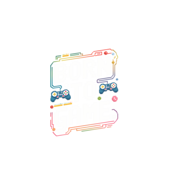 Born to Game Pixel Negru model negru pe tricou