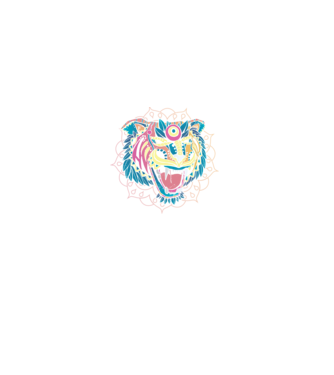 Tigru Mandala model negru pe tricou